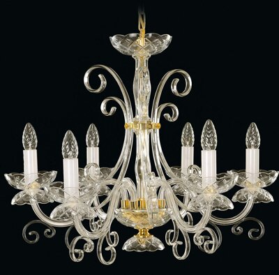 Glass chandelier EL412600
