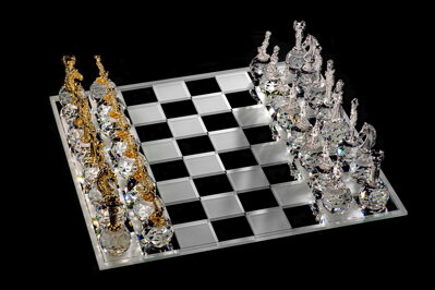 Šachy skleněné ART030