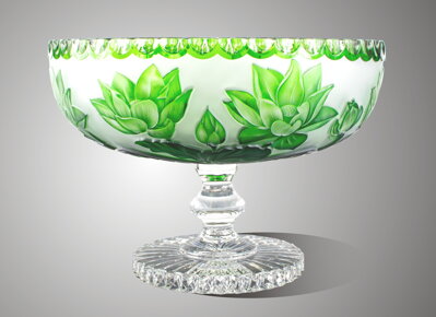 Bowl of cut crystal green SEB63040330L 