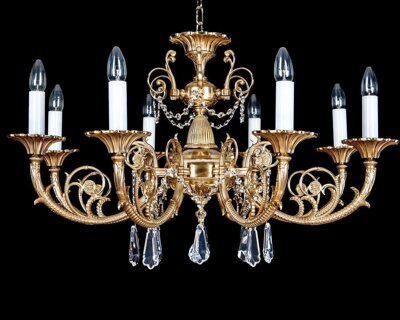 Brass chandeliers with trimmings EL8618091
