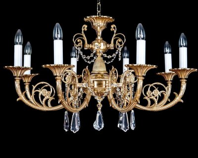 Brass chandeliers with trimmings EL8618091