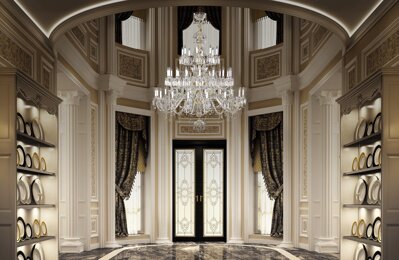 Large crystal chandelier for hallway in chateau style EL1184004PT