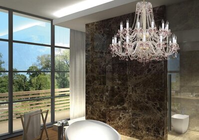 Large crystal chandelier for hall in scandinavian style AL126