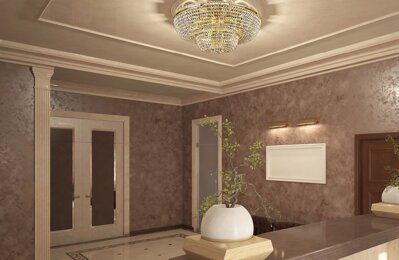Ceiling light basket for hall in urban style L215CE