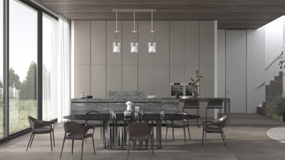 Designový lustr nad jídelní stůl v industriálním stylu  L-ANO-3