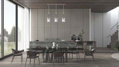 Design pendant light above the dining table L-ANO-3