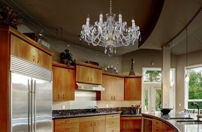 Křišťálový lustr do kuchyně ve venkovském stylu EL13210021PB