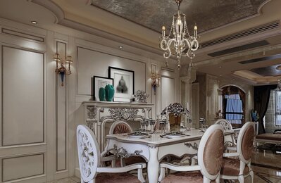 Dinner room in chateau style crystal chandelier EL218309
