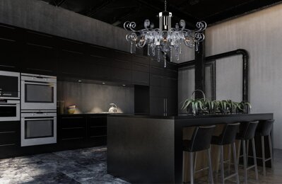 Dining room modern crystal chandelier in modern style EL4188+103
