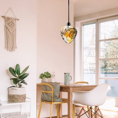 Moderní křišťálové svítidlo nad jídelní stůl v skandinávském stylu  ELA01YELLOW