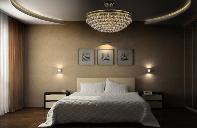 Bedroom crystal chandelier in urban style L240CE