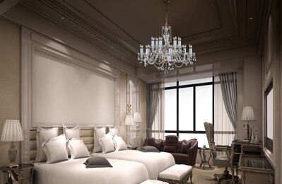 Bedroom crystal chandelier in urban style AL187
