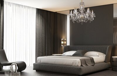 Bedroom crystal chandelier in urban style EL1078+401PB