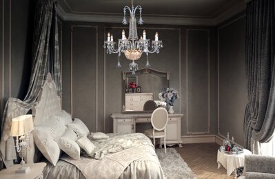 Cut chandelier for bedroom in chateau style EL7448+302