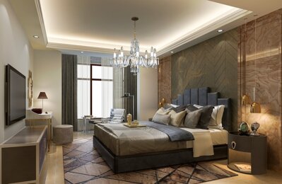 Modern chandelier for the bedroom in glamour style L155CE