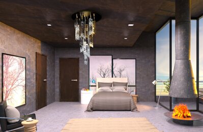 Modern light for the bedroom in industrial style L-MAN-08