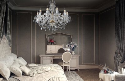 Bedroom crystal chandelier in chateau style EL1101201