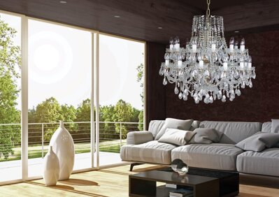 Living room in scandinavian style crystal chandelier AL018