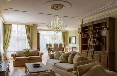 Living room in chateau style crystal chandelier AL223