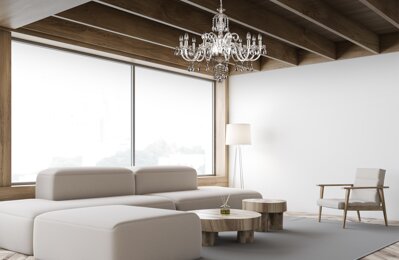 Moderní křišťálový lustr do moderního obýváku v skandinávském stylu ATCH10