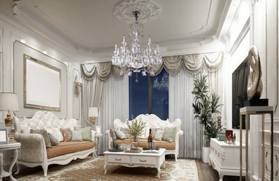 Luxury crystal chandelier for living room in chateau style EL67212+319LPN