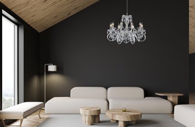 Crystal chandelier for modern living room in scandinavian style EL113801PB