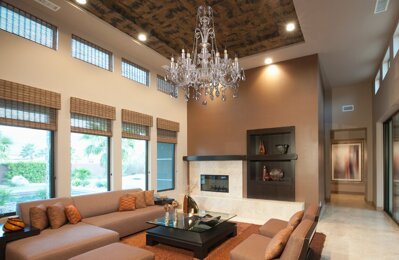 Elegant crystal chandelier for living room in industrial style EL1421202PB