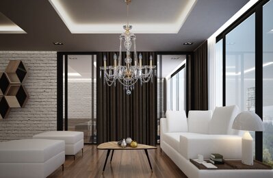 Křišťálový lustr do obývacího pokoje v moderním stylu  EL673619