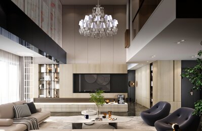 Living Room Crystal Chandelier in modern style EL67616+803AD4SN