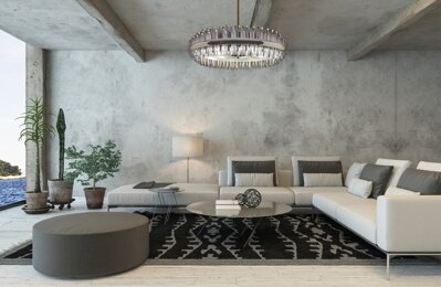Modern chandelier for the modern living room in industrial style ELH002