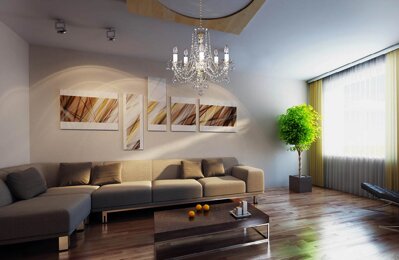 Living room crystal chandeliers in urban style L048CE