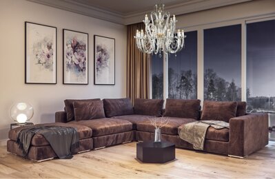 Křišťálový lustr do obývacího pokoje v moderním stylu  EL2081803