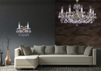 Living room in scandinavian style crystal chandelier L16227