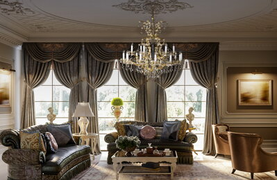 Chandelier for a elegant living room in chateau style L399CE