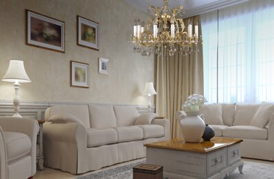 Eleganter Kristallkronleuchter für das Wohnzimmer im Provance Stil L413CE