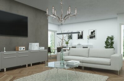 Mosazný lustr do obývacího pokoje v moderním stylu  LLCH06