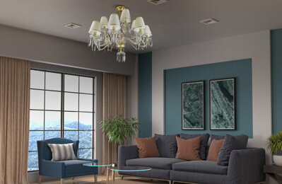 Křišťálový lustr do obývacího pokoje LW511121200G