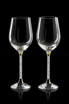 Křišťálové sklenice na víno 2ks