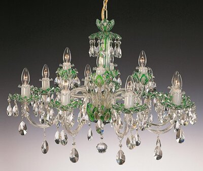 Crystal chandelier green EL6011215