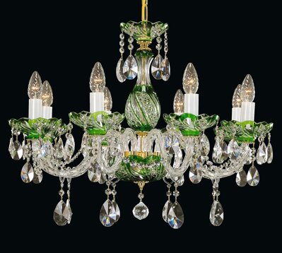 Crystal chandelier green EL666815