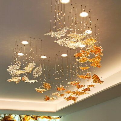 Leaf design shop ceiling light