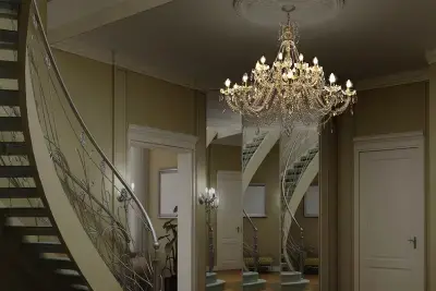 Lámparas de cristal para pasillos y escaleras