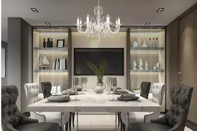 Chandeliers in modern interior style Chandeliers in modern interior style