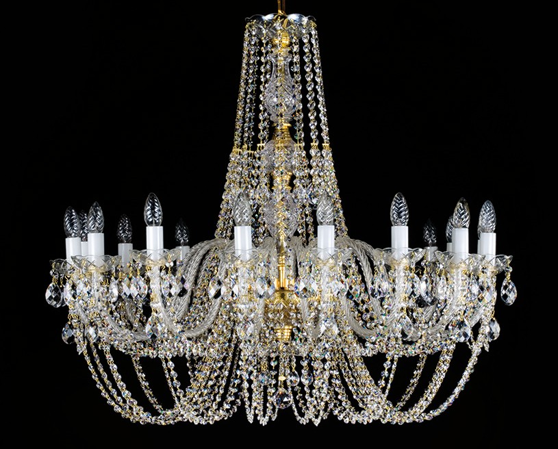 Crystal Chandelier L038ce, Cassiopeia 8 Light Crystal Chandelier