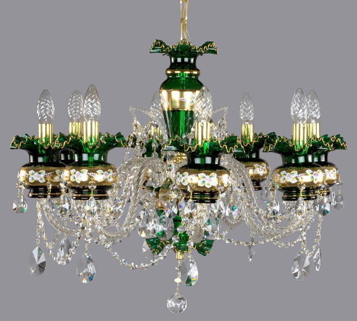 Green chandelier crystals sale