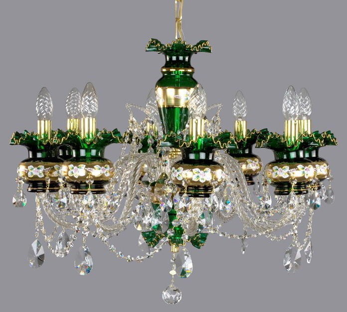 Chandelier crystal L167CE green