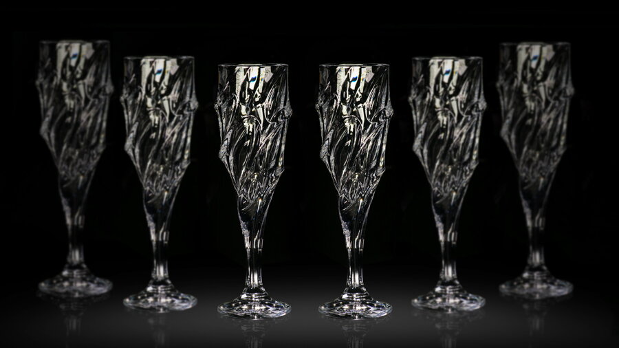 Glasses for sparkling wine set 6 pcs BG50070