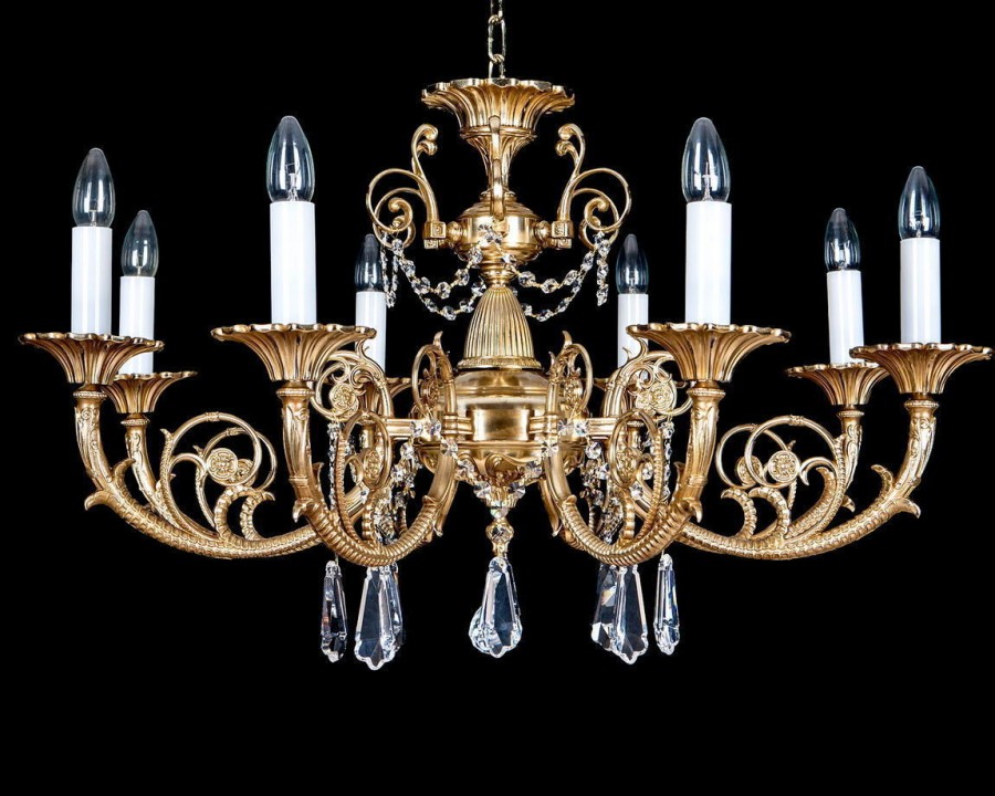 Brass chandeliers with trimmings EL8618091