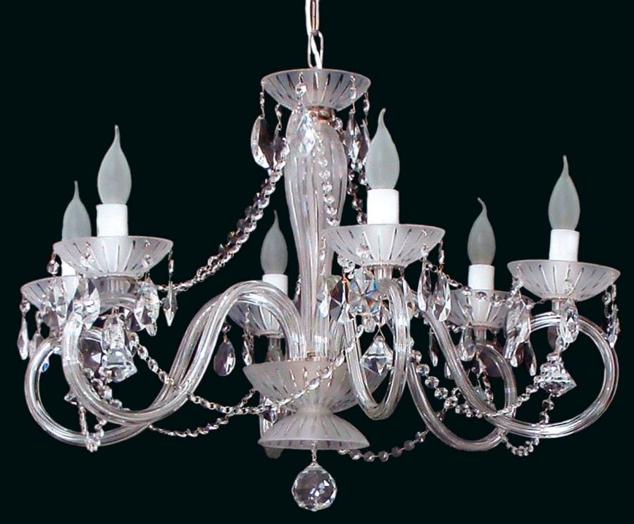Glass chandelier EL2236021