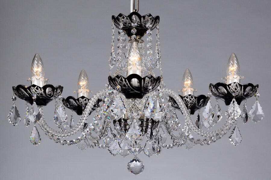 Chandelier crystal LLCH05–BLACK-SPS